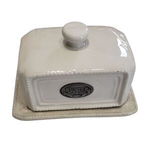 THL Ceramic Butter Dish, Approx. 5 x 3.5 x 4